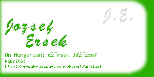 jozsef ersek business card